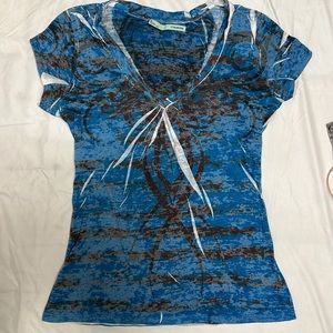 Maurices blue short sleeve shirt